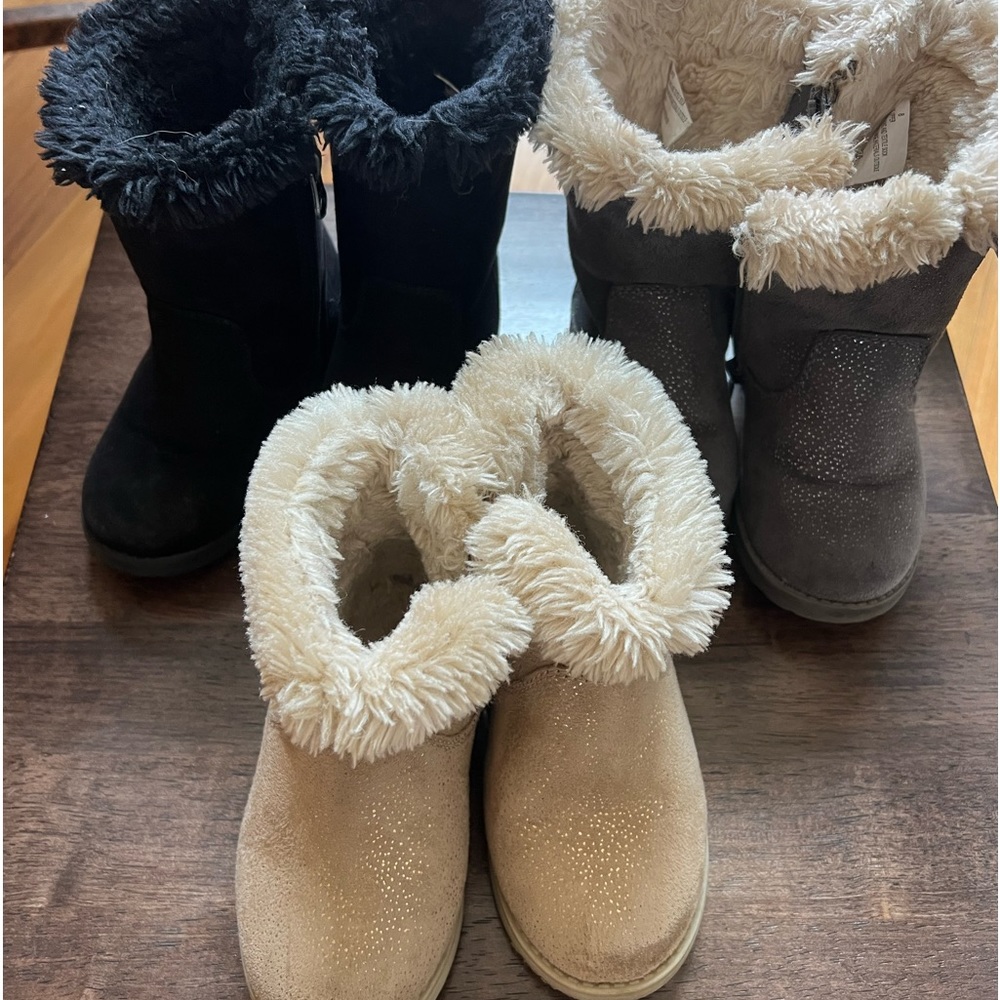 3 pairs of boots